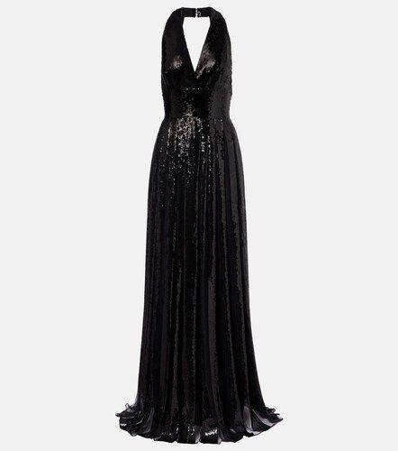 Robe longue en tulle à sequins - Elie Saab - Modalova