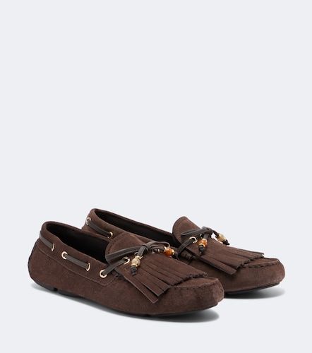 Chaussures bateau Manon en daim à franges - Jimmy Choo - Modalova