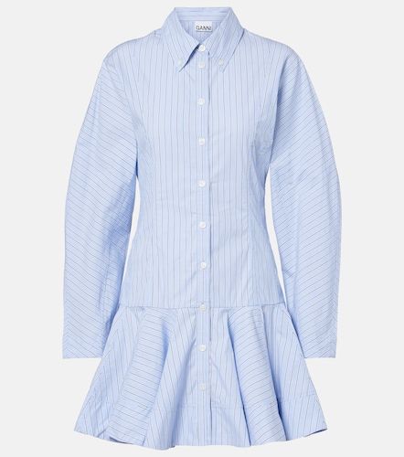 Ganni Robe chemise rayée en coton - Ganni - Modalova