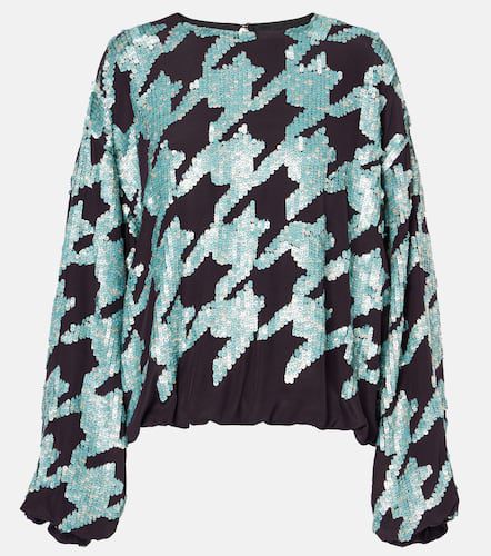 Sweat-shirt en soie à sequins - Dries Van Noten - Modalova