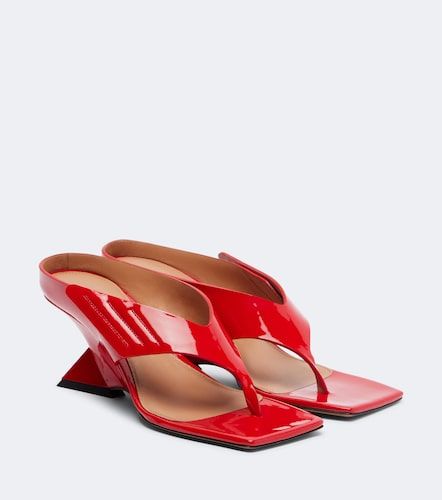 Mules Cheope en cuir verni - The Attico - Modalova