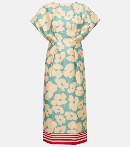Robe en satin à imprimé floral - Dries Van Noten - Modalova
