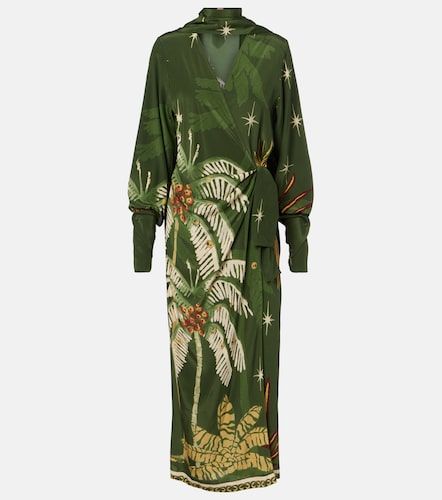 Robe midi imprimée en soie - Johanna Ortiz - Modalova