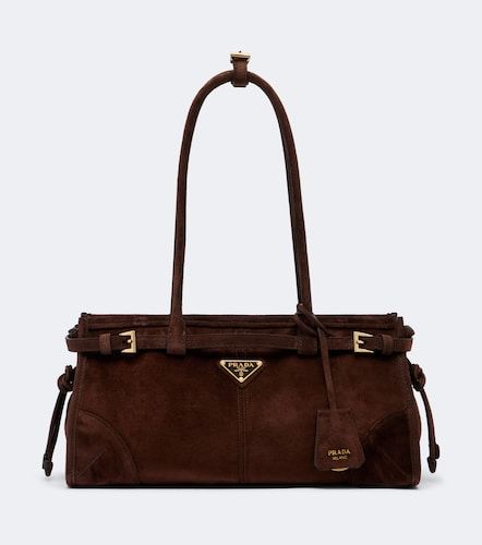 Sac porté épaule Bonnie Medium en daim - Prada - Modalova