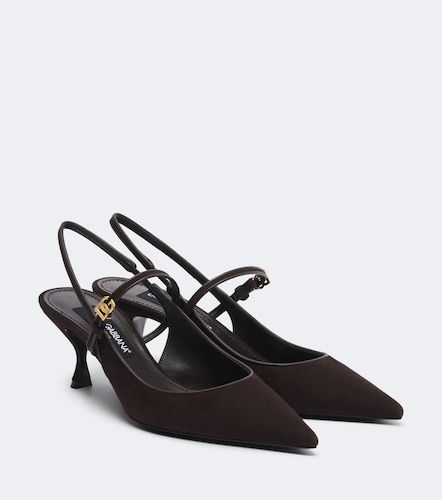 Escarpins slingback DG en daim - Dolce&Gabbana - Modalova