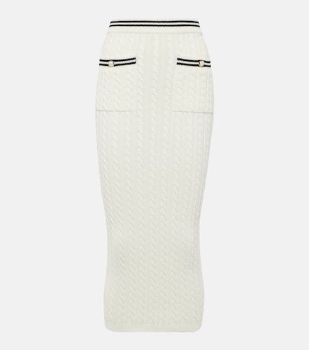 Jupe midi en coton à rayures - Alessandra Rich - Modalova