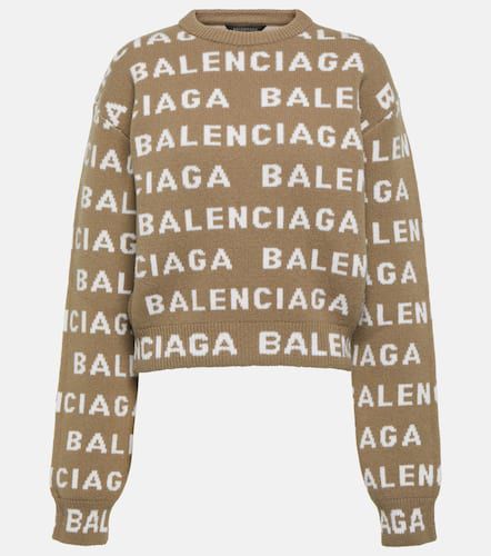 Balenciaga Pull en laine à logo - Balenciaga - Modalova