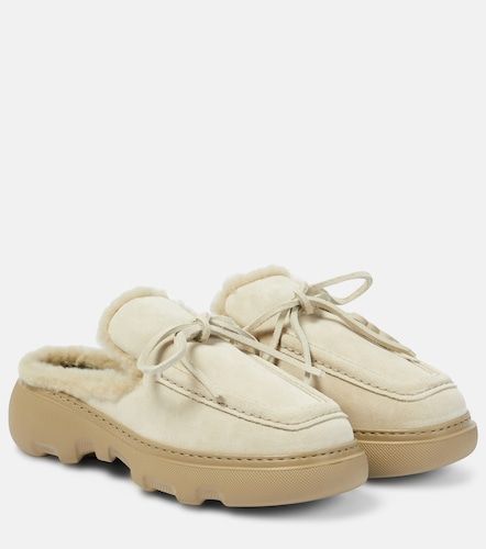 Burberry Mules EKD en daim - Burberry - Modalova