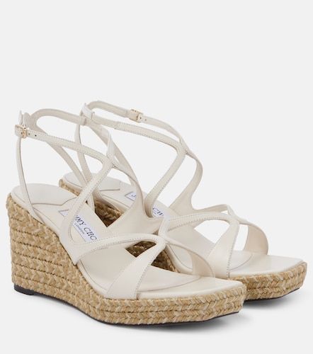 Espadrilles compensées Ayla 85 en cuir - Jimmy Choo - Modalova