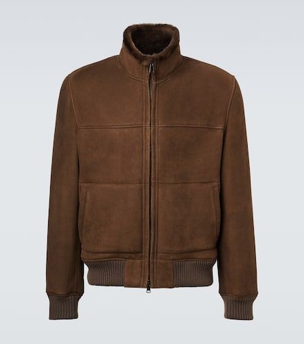 Veste bomber en daim et shearling - Thom Sweeney - Modalova