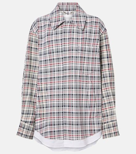 Veste oversize en coton et laine à carreaux - Victoria Beckham - Modalova