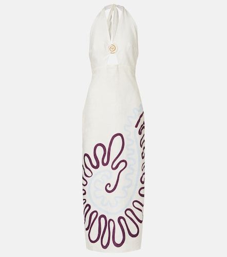Robe longue Clara imprimée en lin - Cala de la Cruz - Modalova
