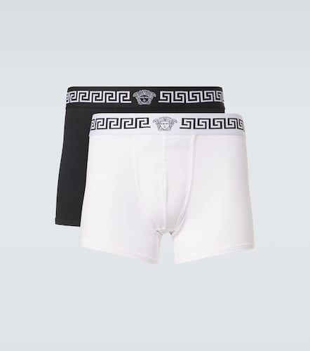 Set de deux boxers Greca Border en coton mélangé - Versace - Modalova