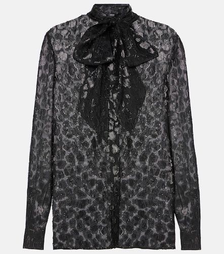 Versace Blouse en jacquard de satin - Versace - Modalova