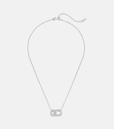 Collier So Move en or blanc 18 ct et diamants - Messika - Modalova