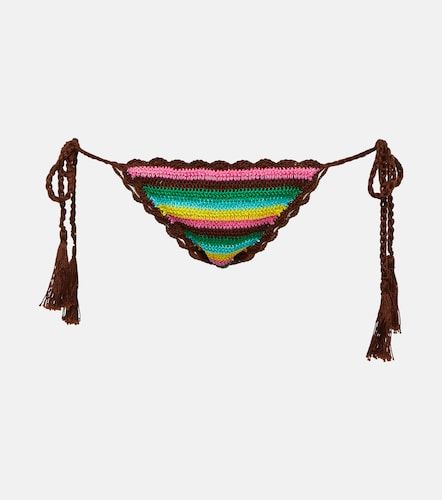Culotte de bikini en crochet à rayures - Anna Kosturova - Modalova