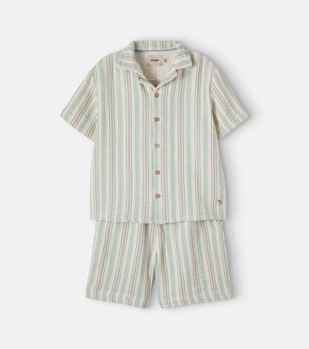 Ensemble chemise et short Anker rayé en coton - Wheat - Modalova