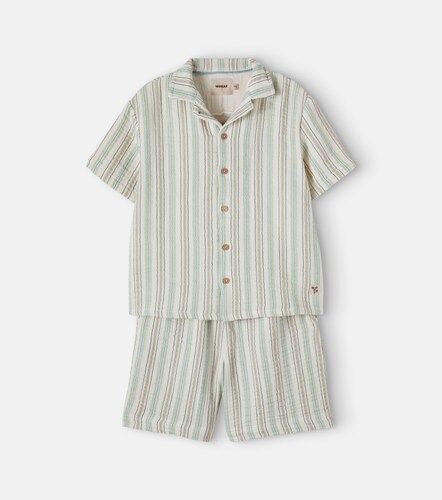 Ensemble chemise et short Anker rayé en coton - Wheat - Modalova