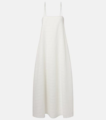 Robe longue Melfi en lin et coton à carreaux - Asceno - Modalova