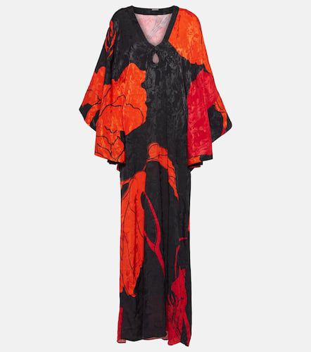 Robe longue en jacquard à fleurs - Johanna Ortiz - Modalova
