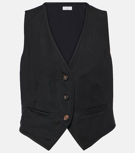 Gilet à simple boutonnage - Brunello Cucinelli - Modalova