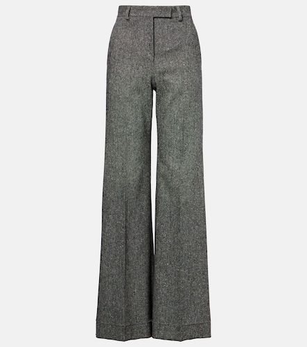 Pantalon ample à taille haute en laine mélangée - Valentino - Modalova