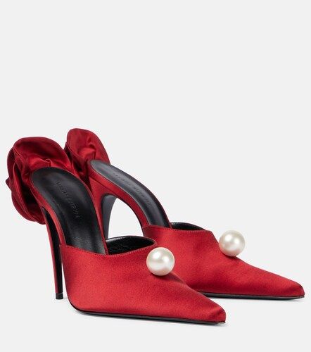 Mules à appliqués floraux et perles - Magda Butrym - Modalova