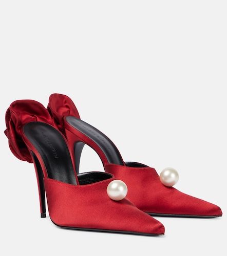 Mules à appliqués floraux et perles - Magda Butrym - Modalova