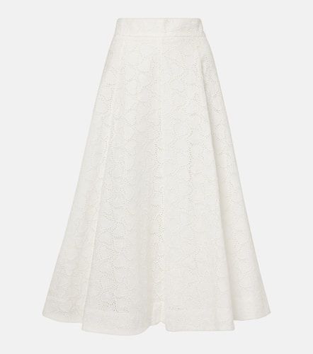 Jupe midi Crush Embroidered en lin - Zimmermann - Modalova