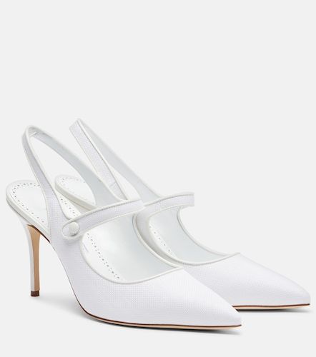 Escarpins Camparisli 90 en raphia - Manolo Blahnik - Modalova