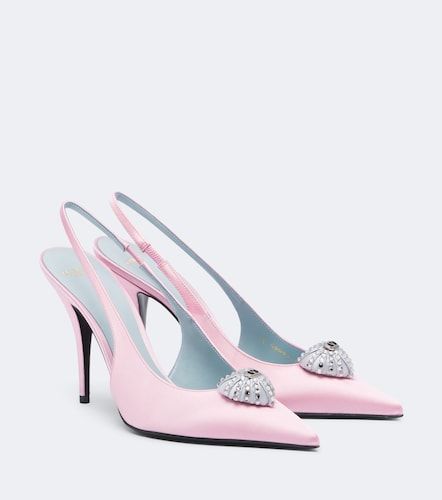 Escarpins slingback Cœur Royal en satin - Valentino Garavani - Modalova