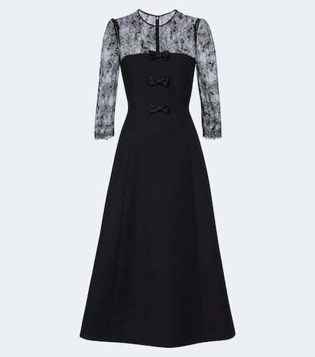 Robe midi Crêpe Couture à dentelle - Valentino - Modalova