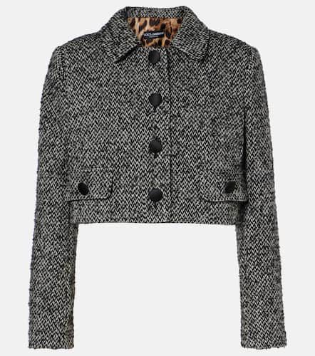 Veste raccourcie en tweed de laine mélangée - Dolce&Gabbana - Modalova