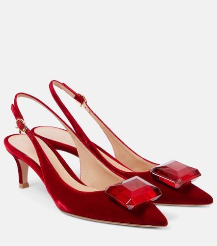 Escarpins slingback Jaipur 55 en velours - Gianvito Rossi - Modalova