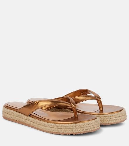 Tongs en cuir métallisé - Gianvito Rossi - Modalova
