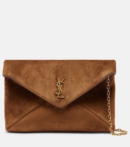 Pochette Cassandre Small en daim - Saint Laurent - Modalova