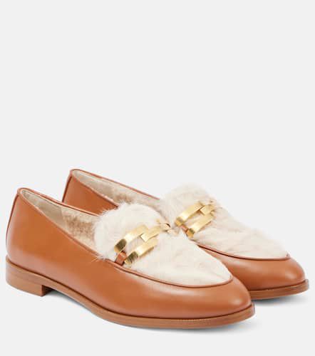 Mocassins Brandi en shearling - Aquazzura - Modalova