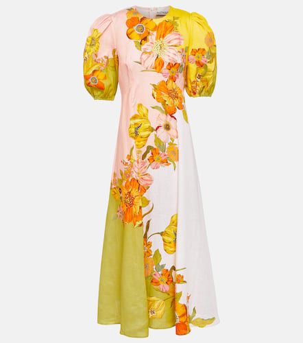 Alémais Robe midi Silas en lin à fleurs - Alemais - Modalova