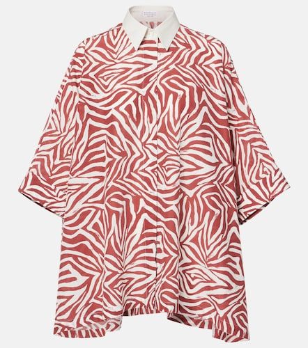 Chemise imprimée en coton et soie - Brunello Cucinelli - Modalova