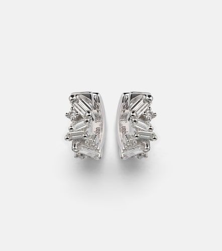 Boucles d'oreilles Frenzy en or blanc 18 ct et diamants - Suzanne Kalan - Modalova