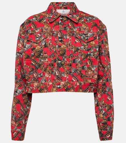 Veste courte en denim imprimé - Vivienne Westwood - Modalova