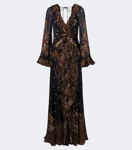 Robe longue en soie à imprimé - Etro - Modalova