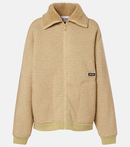 Miu Miu Veste blouson à logo - Miu Miu - Modalova