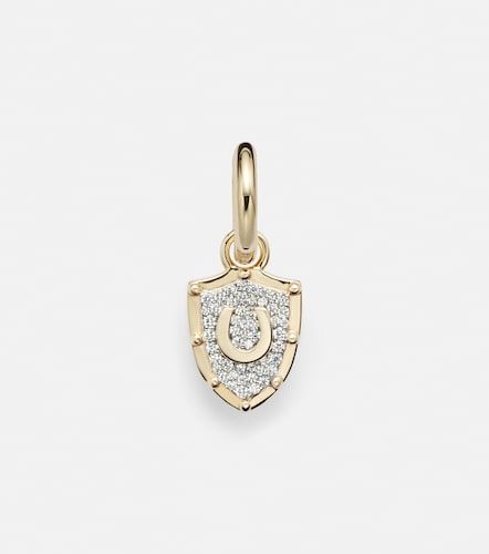 Boucle d'oreille unique Protection Petite Chubby en or 18 ct et diamants - FoundRae - Modalova