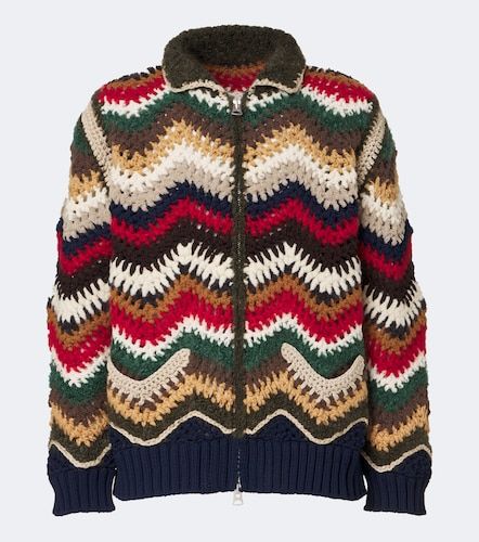 Blouson en crochet à motif chevron - Sacai - Modalova