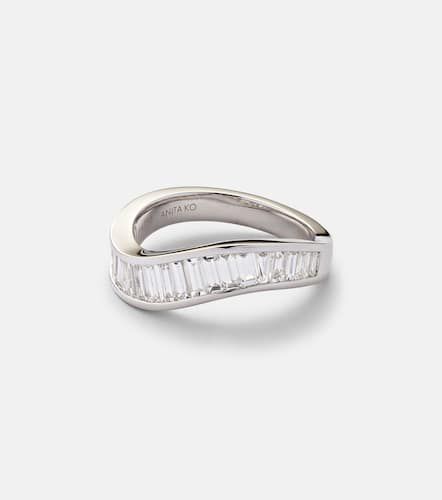 Bague Wave en or blanc 18 ct et diamants - Anita Ko - Modalova