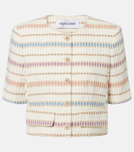 Veste courte Orville en coton mélangé à rayures - Veronica Beard - Modalova