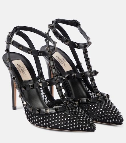 Escarpins Rockstud 100 en cuir - Valentino Garavani - Modalova