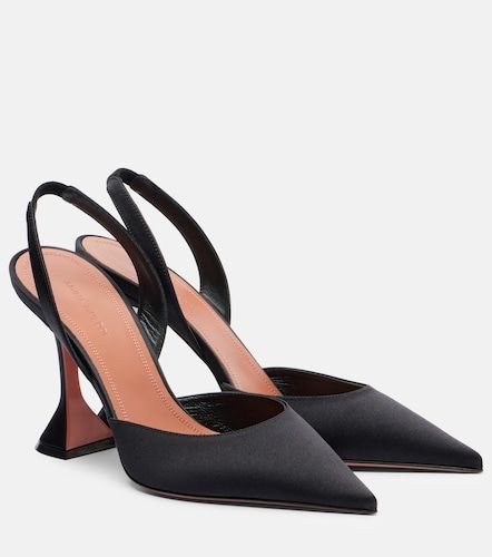 Escarpins slingback Holli 95 en satin - Amina Muaddi - Modalova