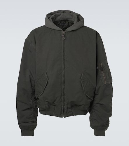 Veste bomber à capuche en coton mélangé - Balenciaga - Modalova